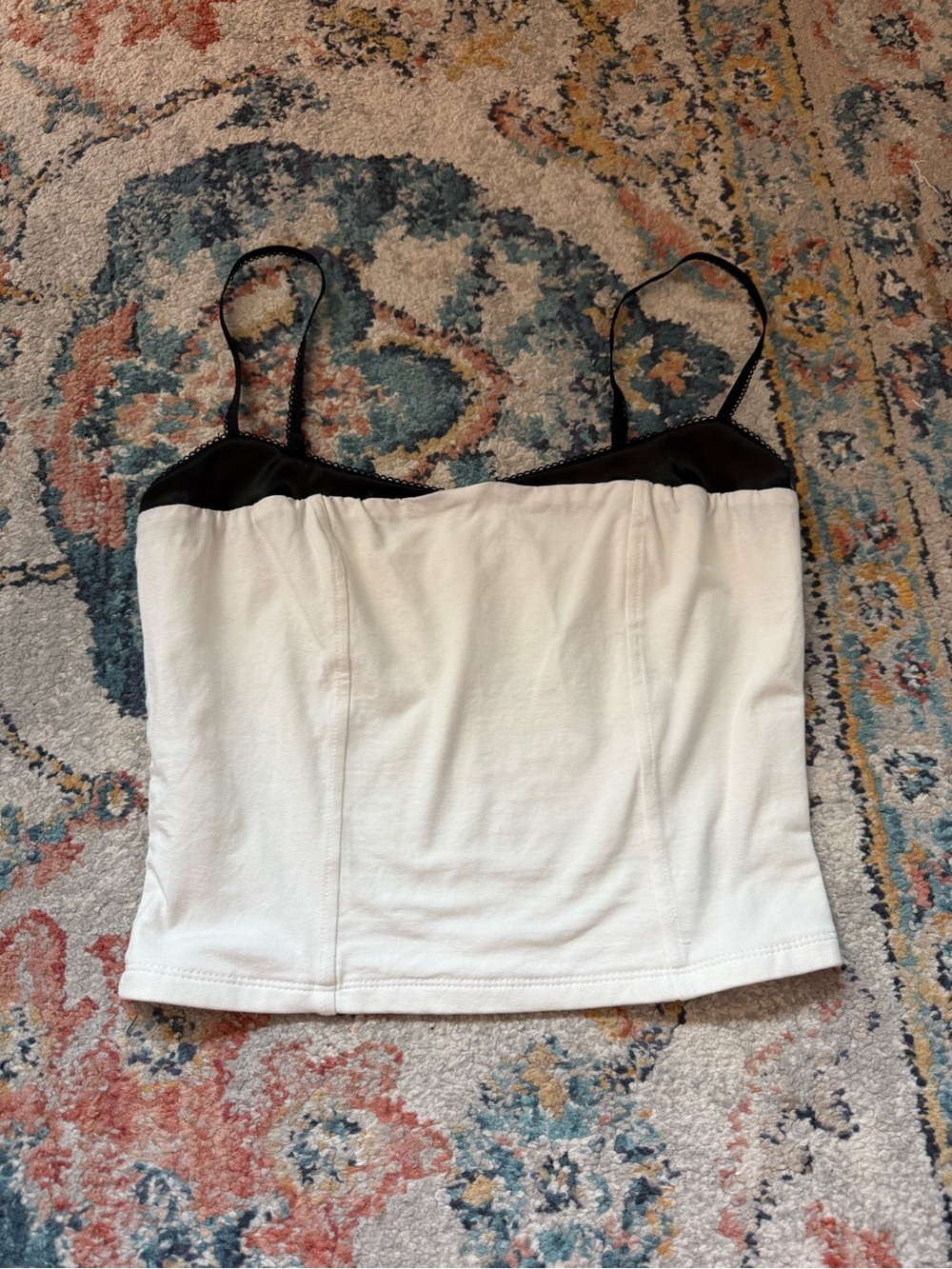 White and black tank top - Char Two Tone Tank